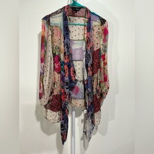 Young Threads Floral Multicolor Kimono